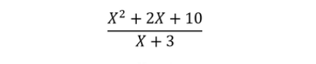 Fracción para aplicar división de polinomios
