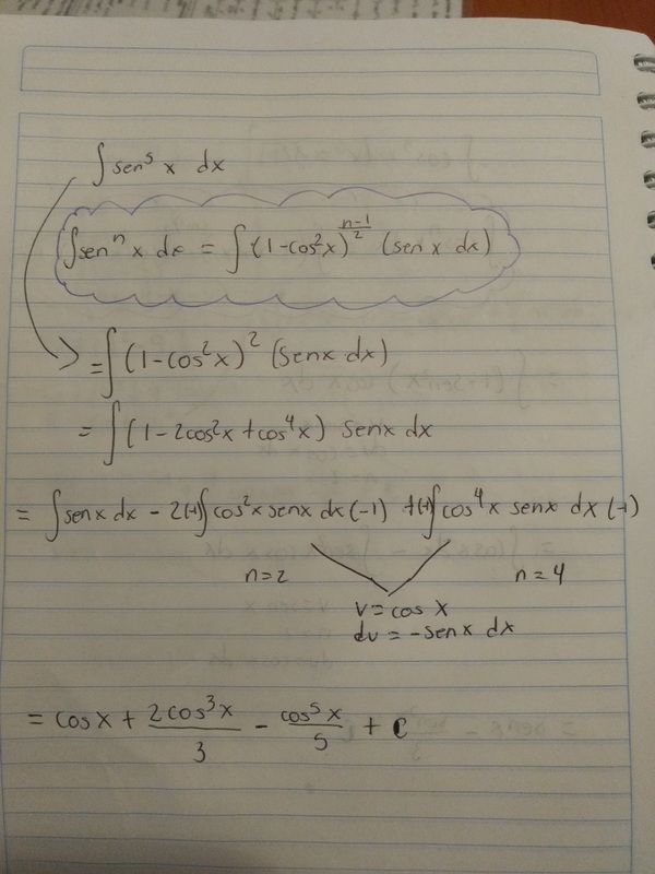 Ejercicio con un sin^5 con una fórmula nueva